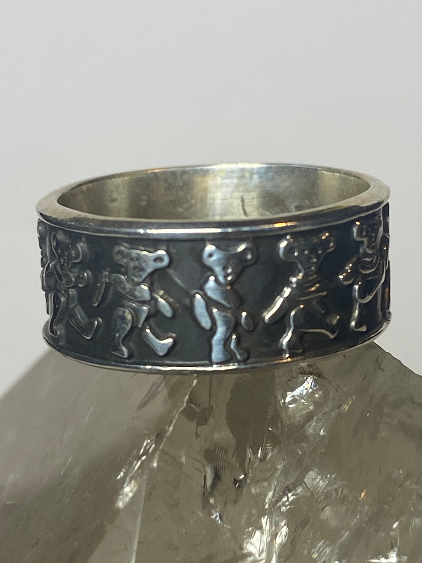 Grateful Dead ring dancing bears  band Mexico hippie sterling silver women men