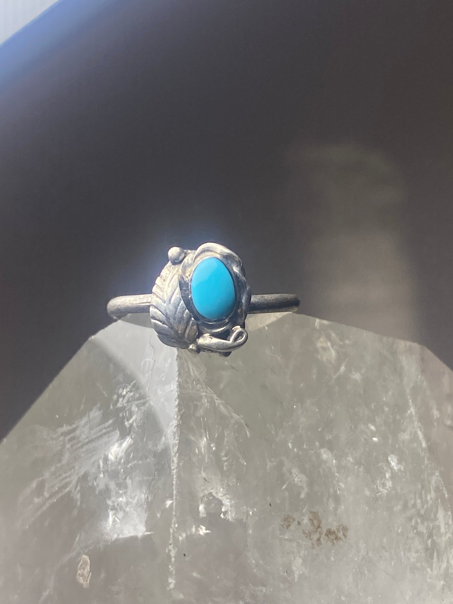 Turquoise Ring  southwest pinky sterling silver women girl gg