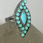 Zuni ring petite point turquoise southwest sterling silver women