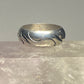 Dome ring waves band Mexico abstract sterling silver women men