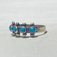 Zuni ring Turquoise petite point stacker band southwest sterling silver girls women