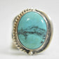 Turquoise ring southwest tribal band sterling silver women  Size 7.75
