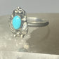 Turquoise ring  size 2.75 leaves band southwest sterling silver women girls u