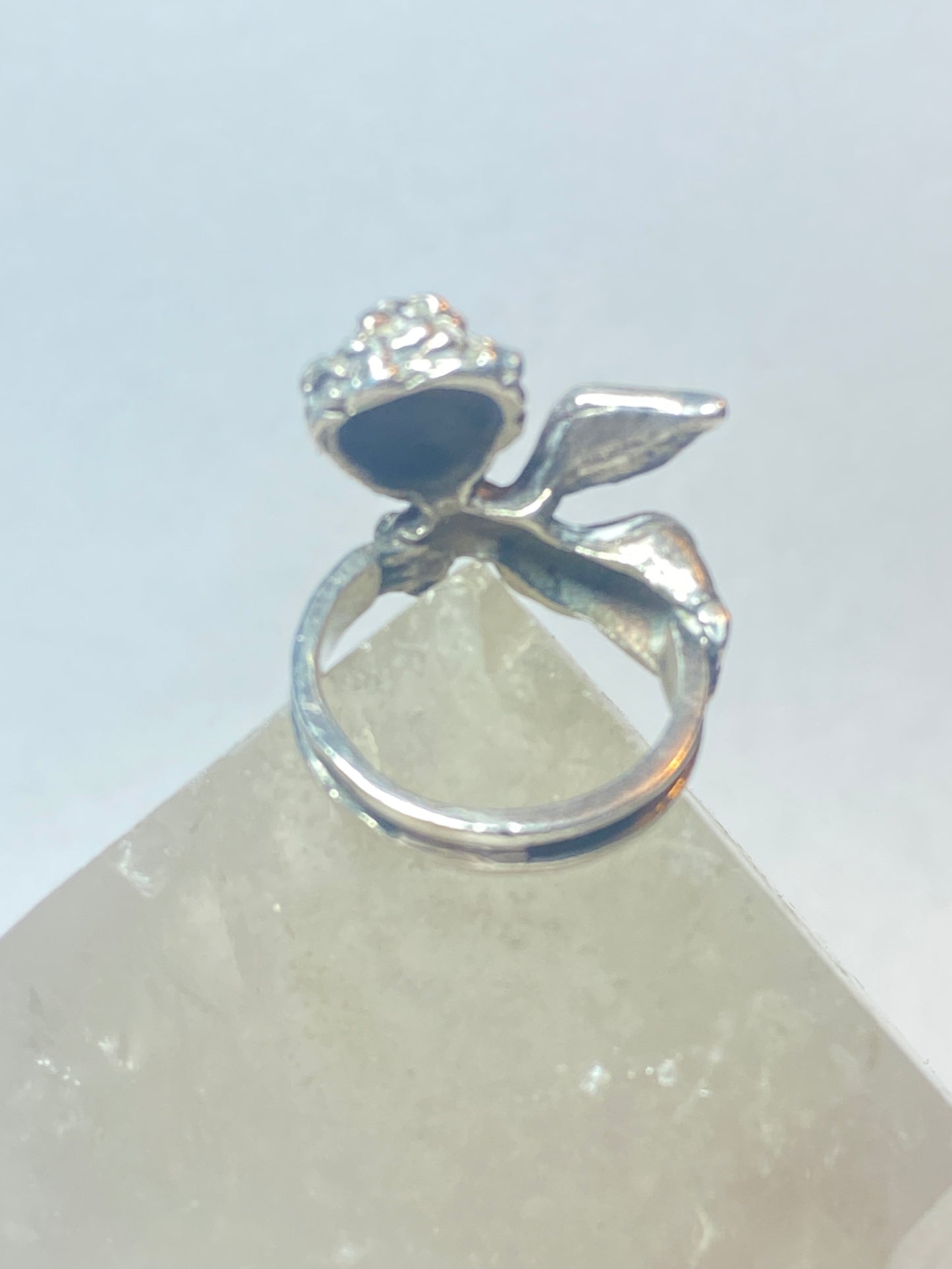 Winged Cupid ring heart valentine band sterling silver women girls