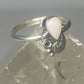 Mother of Pearl ring southwest pinky floral leaves blossom baby children women girls  d