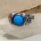 Dolphin ring turquoise dolphins band southwest sterling silver women