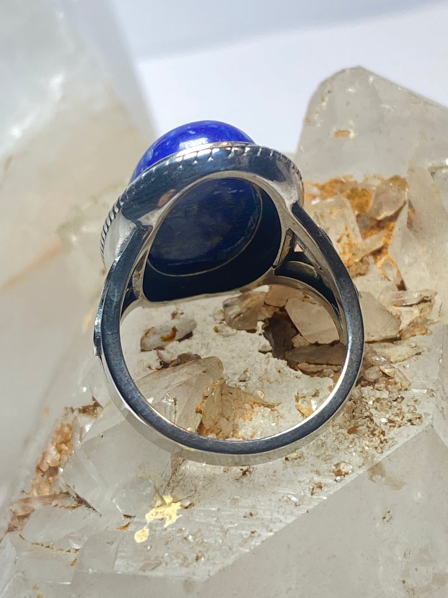 Blue Lapis Lazuli ring size 5.50 southwest  pinky sterling silver women girls