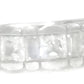 Vintage  Ring Eternity Clear CZ Crystal Sterling Silver Size 5.50
