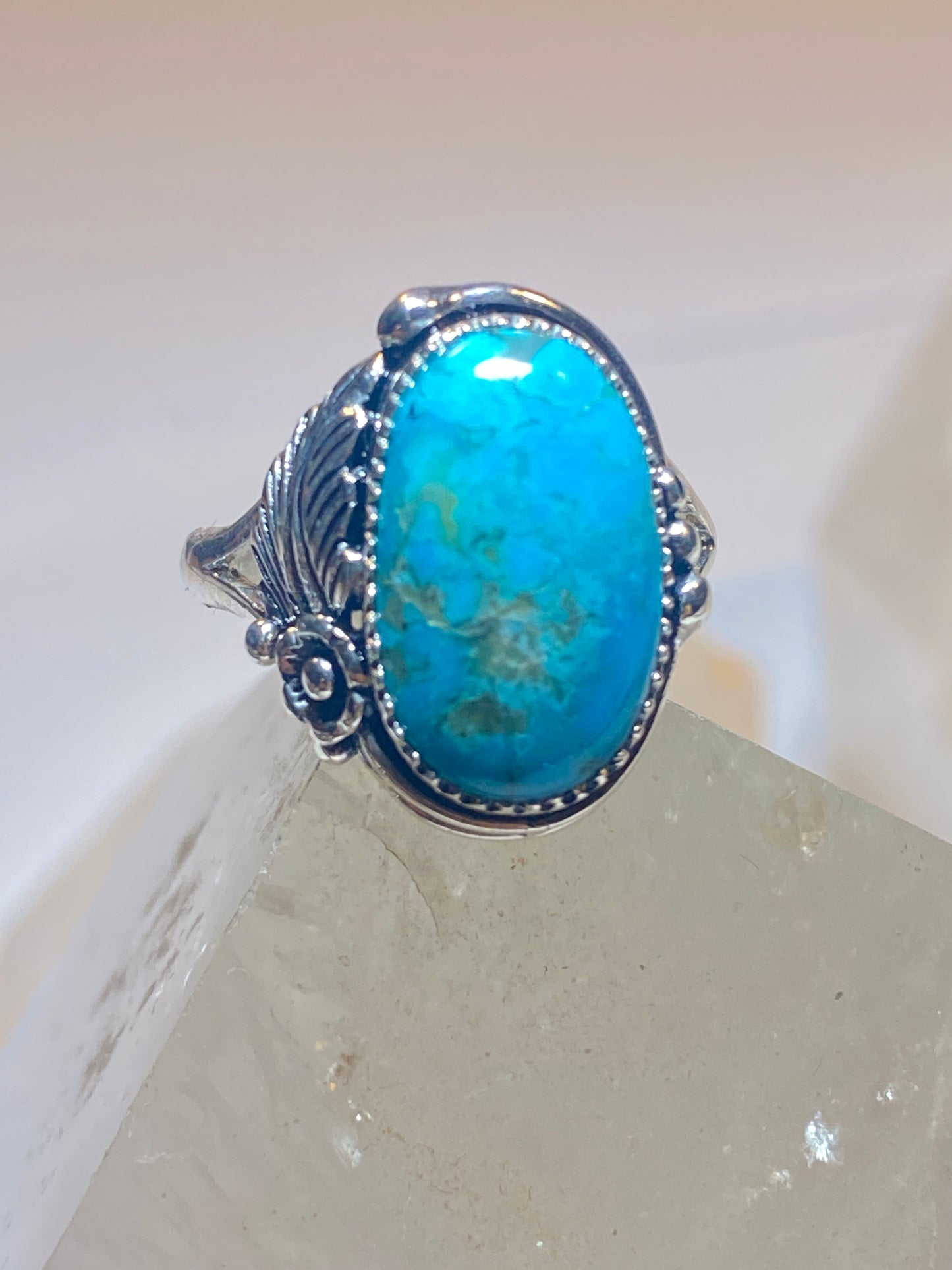 Turquoise ring size 7.75 Navajo southwest sterling silver