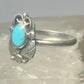 Turquoise ring leaves band southwest sterling silver women girls k