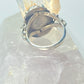 Amber ring sterling silver pinky women