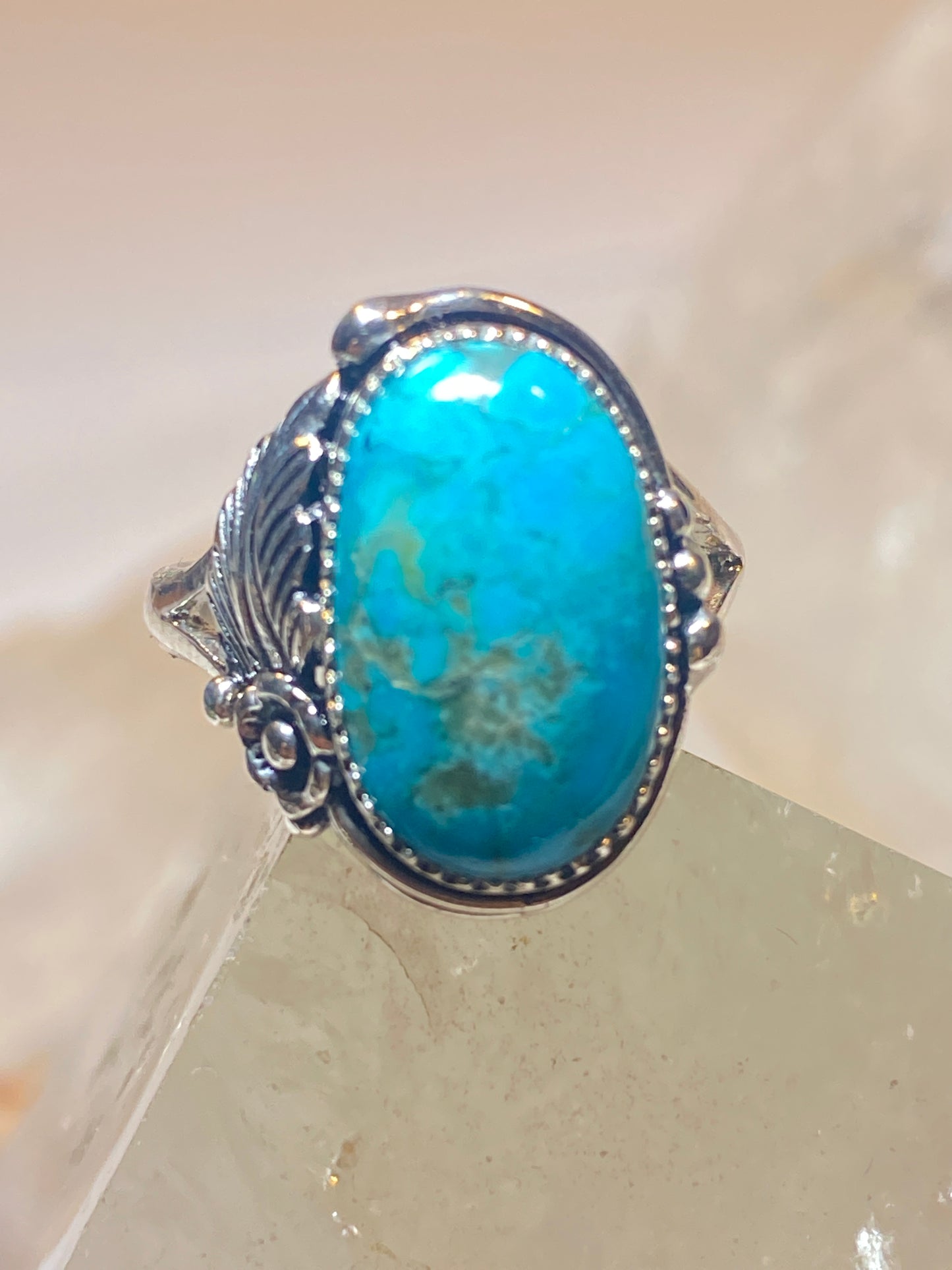 Turquoise ring size 7.75 Navajo southwest sterling silver