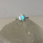 Turquoise ring southwest pinky floral leaves blossom baby children women girls  g
