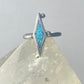 Long  turquoise ring size 6.50 southwest sterling silver women girls