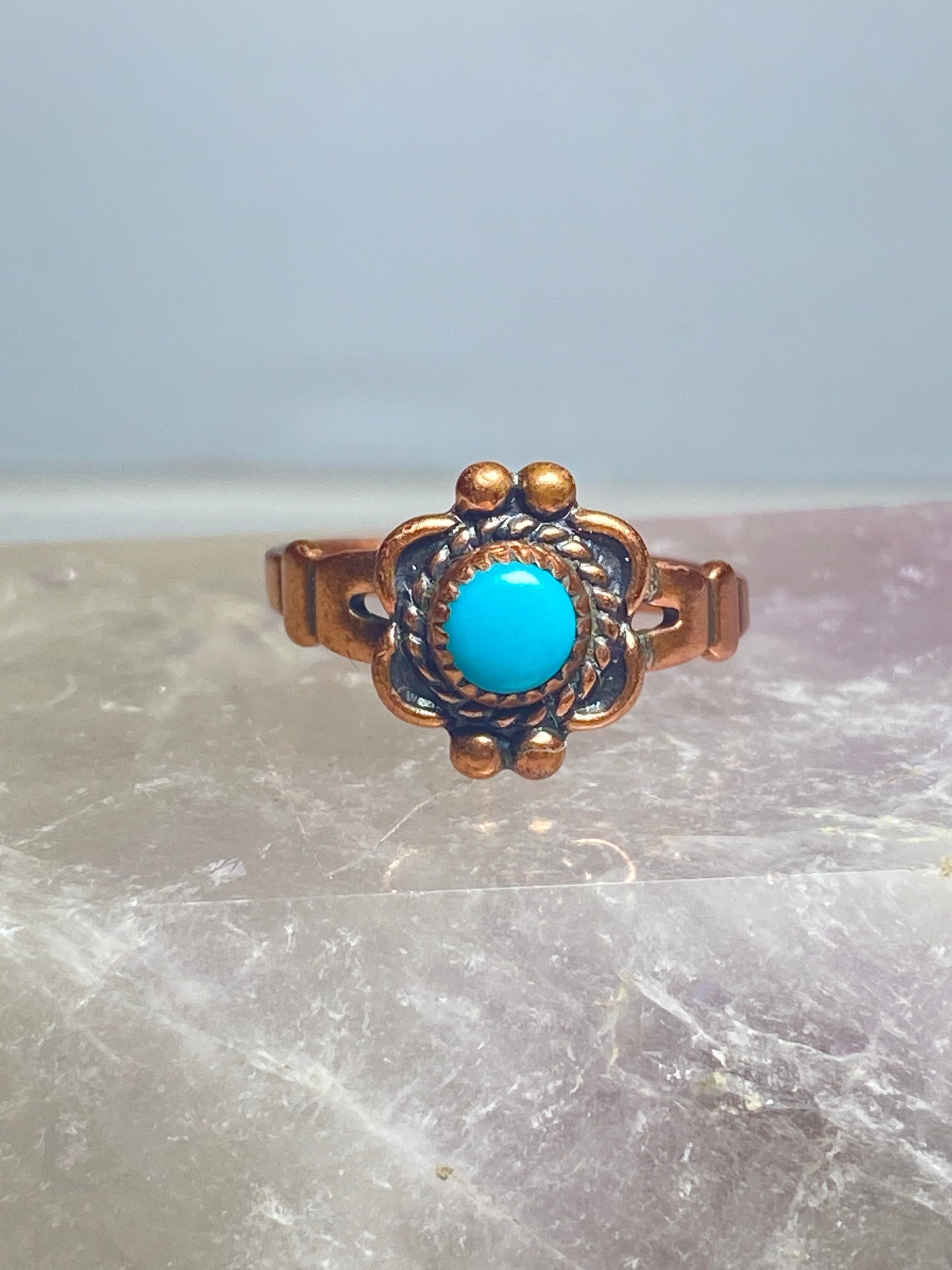 turquoise ring Navajo pinky copper women girls children