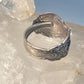 floral spoon ring  size 9.50 flower band sterling silver women girls