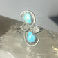 Turquoise ring size 5.25 blossom long band southwest sterling silver women girls