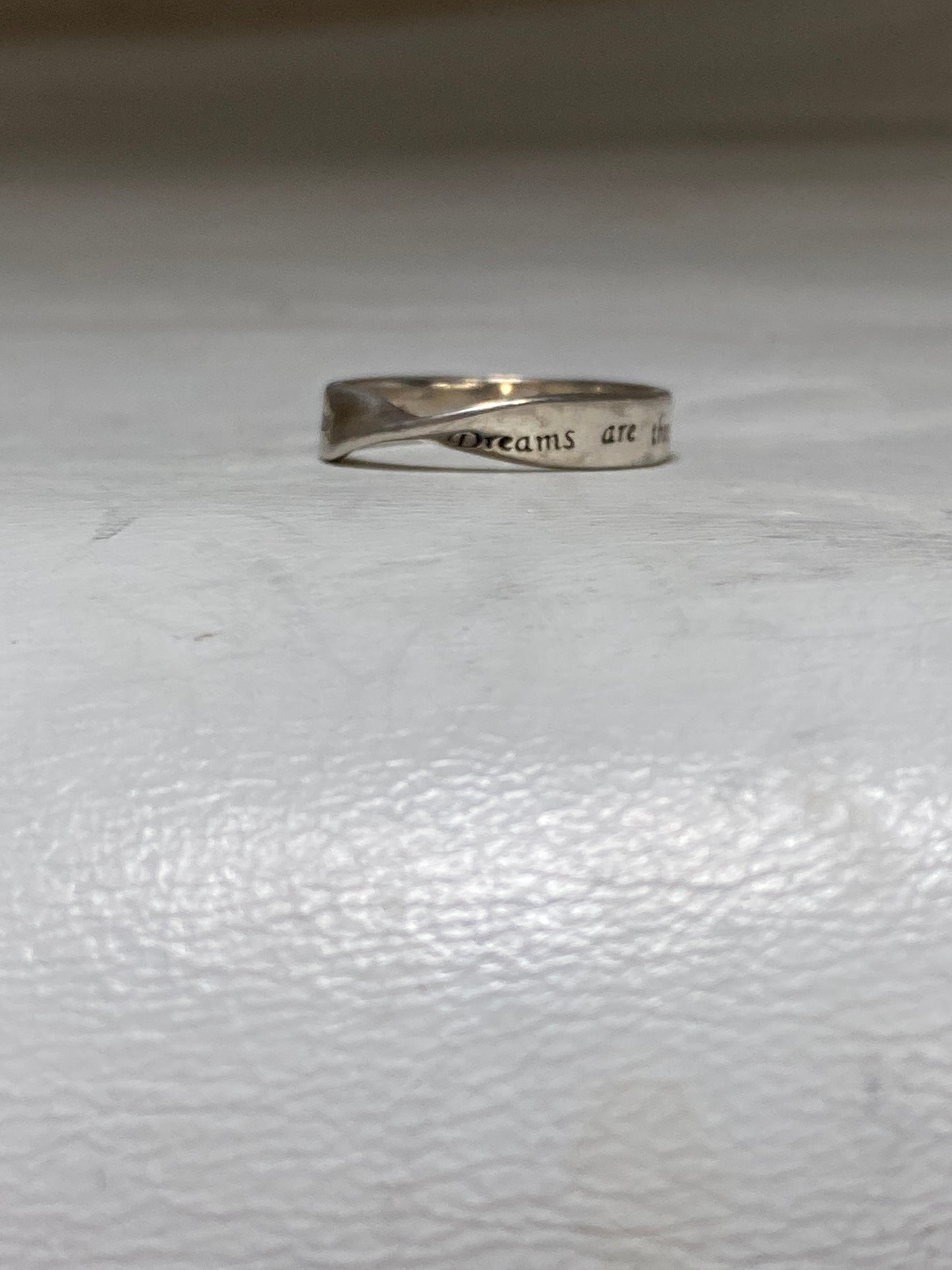 Ring Dreams are greatest gift. Unwrap your future Stacker sterling silver Band women girls
