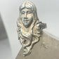 Lady face ring art deco band sterling silver women girl