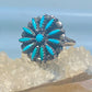 Turquoise ring size 6  Zuni petite point flower southwest sterling silver  women girls