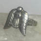 Angel ring size 5.75 southwest feather band sterling silver women