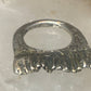 Brutalist ring size 5 stacker boho band sterling silver pinky
