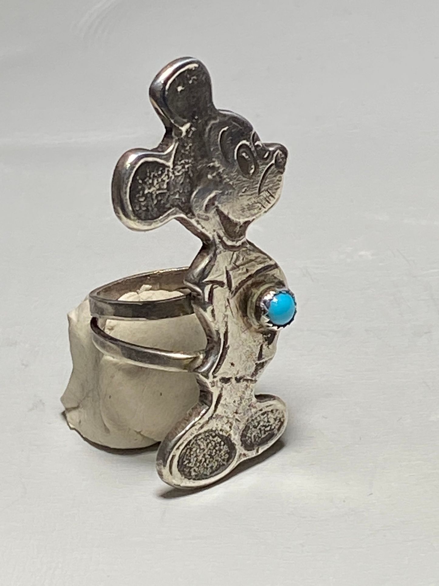 Mickey Mouse ring southwest turquoise sterling silver band