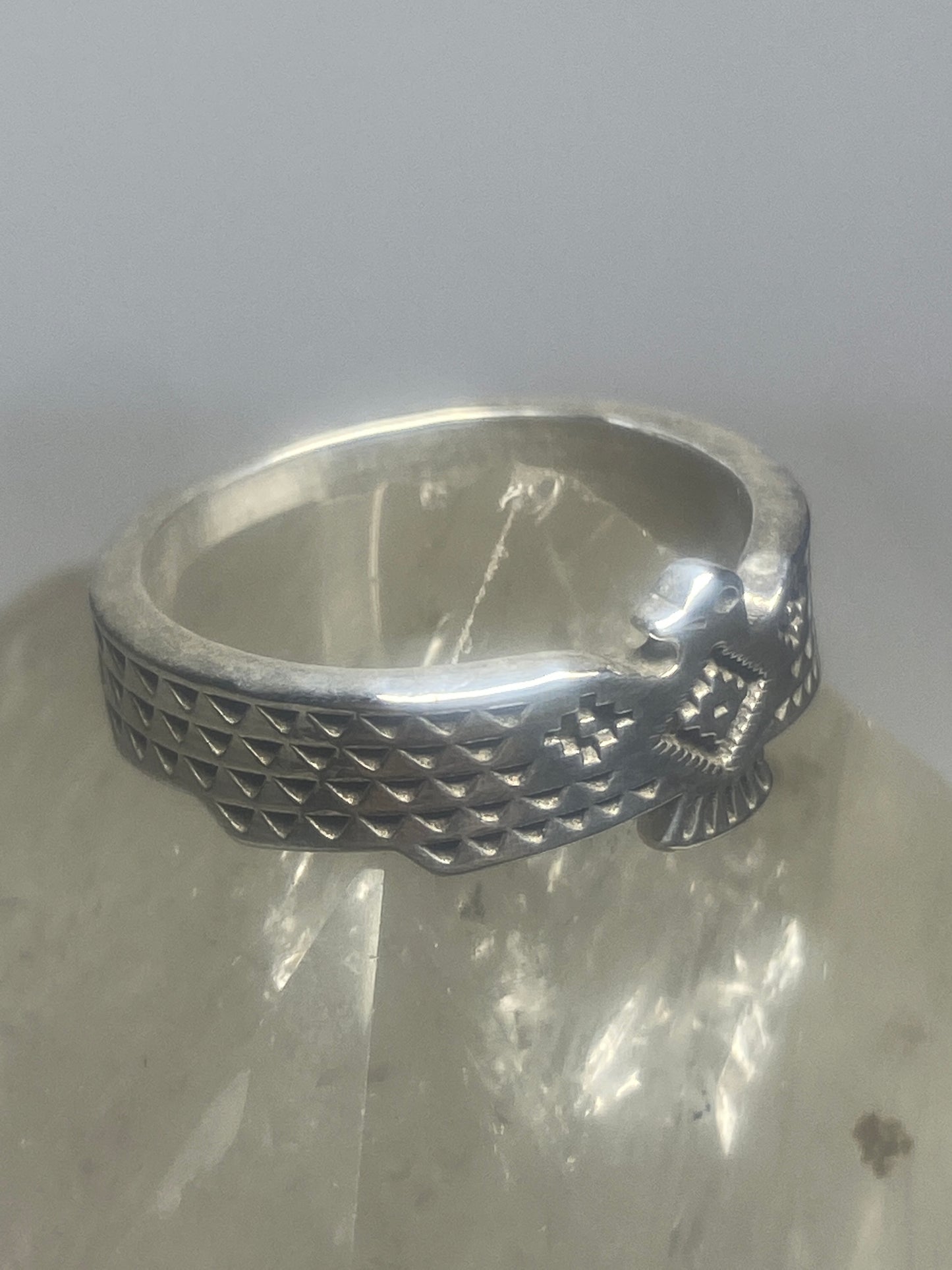 Phoenix  Ring sterling silver southwest band women men by T Skies