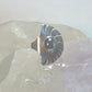 Hematite ring size 5.25 fan feathers southwest band pinky sterling silver women girls