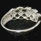 Vintage CZ Ring Cocktail Eternity Sterling Silver Size 9