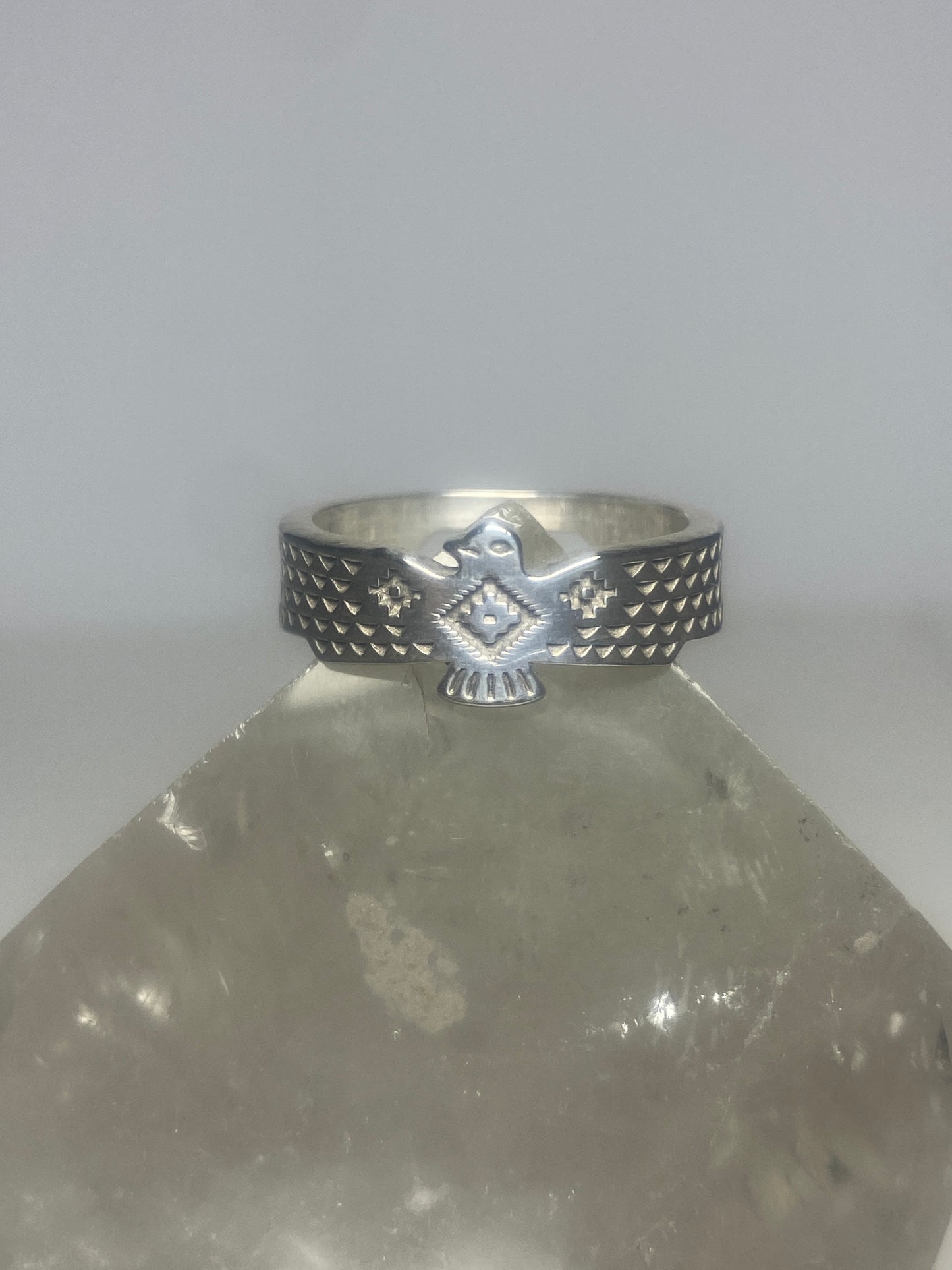 Phoenix  Ring sterling silver southwest band women men by T Skies