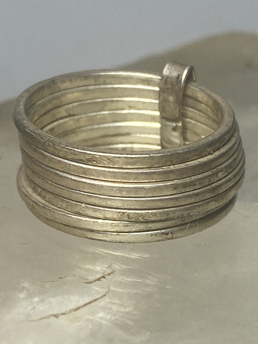 Multi band ring Mexico  stackers band sterling silver women girls
