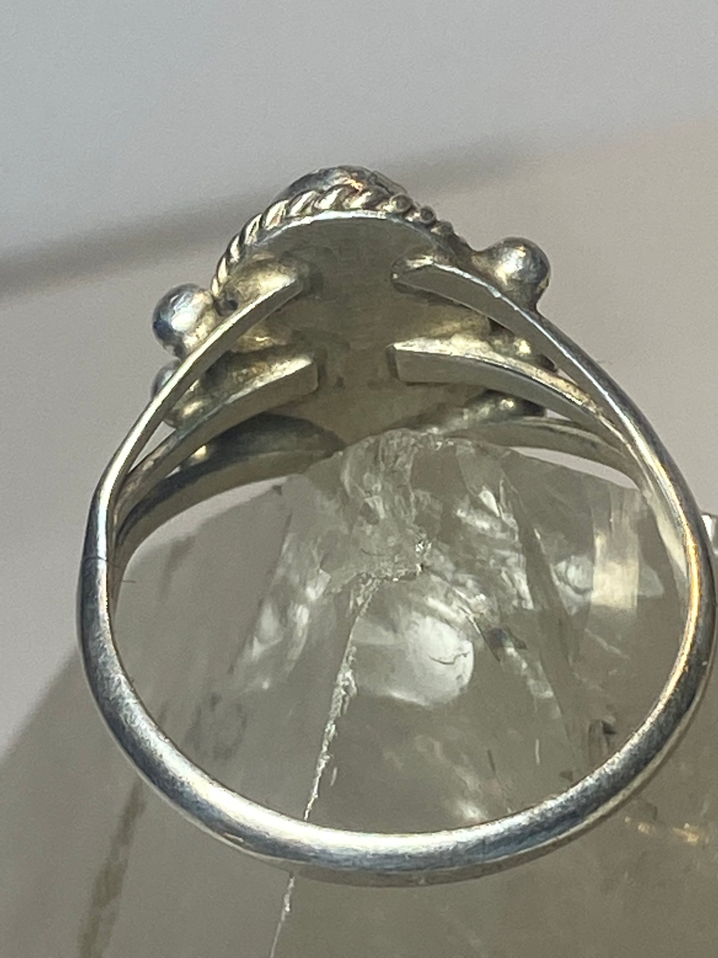 Malachite ring sterling silver pinky Navajo southwest