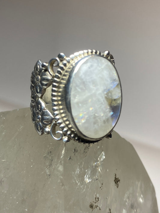 Moonstone ring sterling silver boho women girls