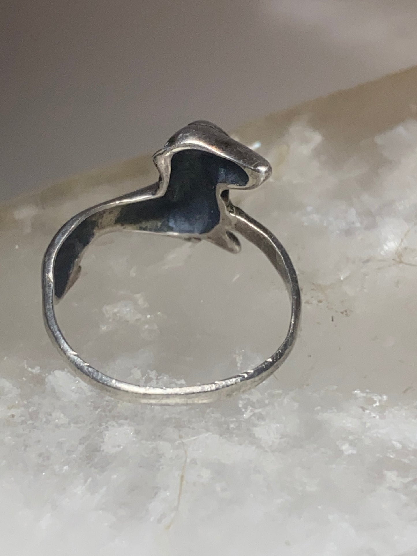 Dachshund ring size 7.50 dog band sterling silver women