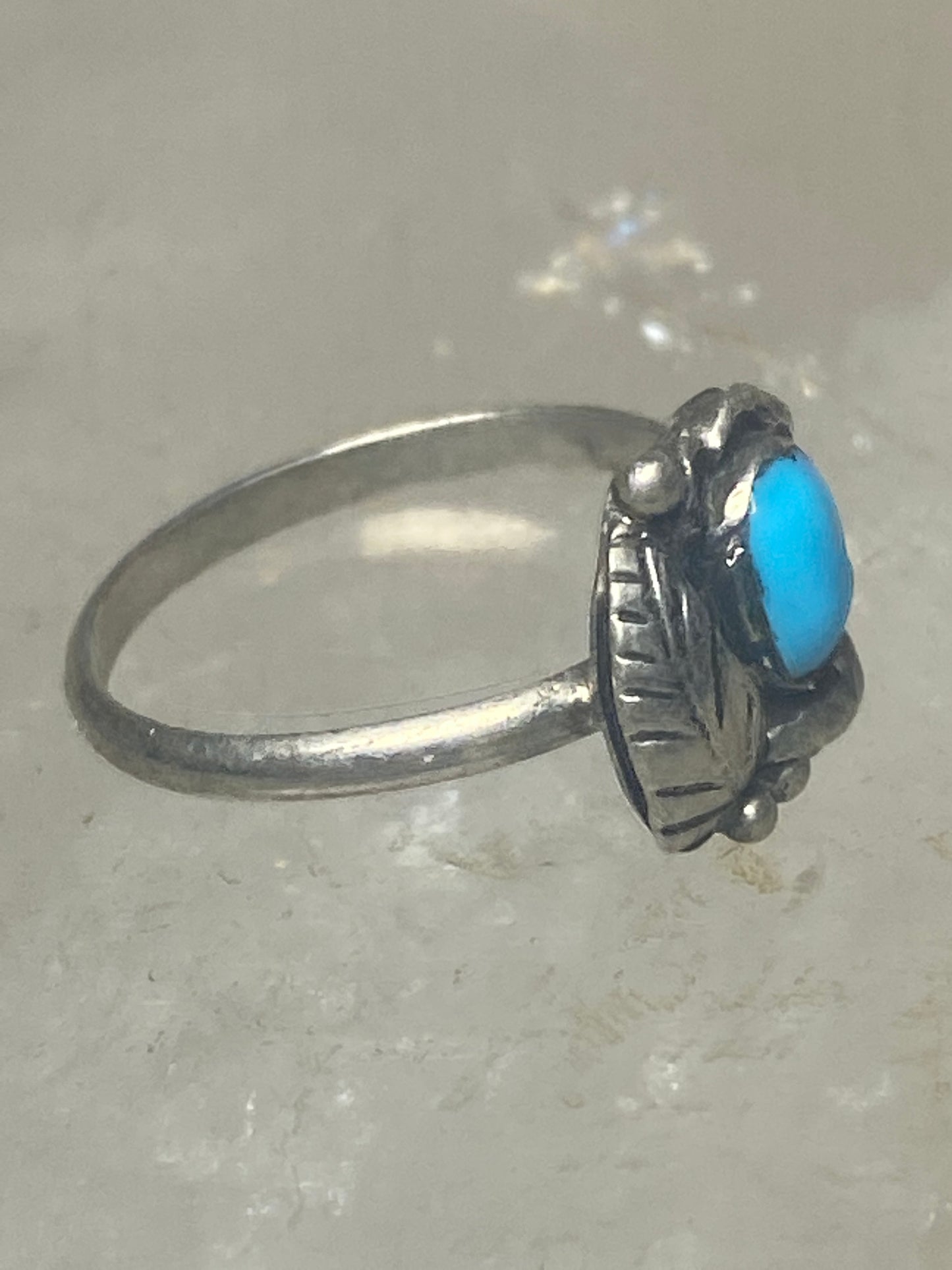 Turquoise ring southwest pinky sterling silver women girls b