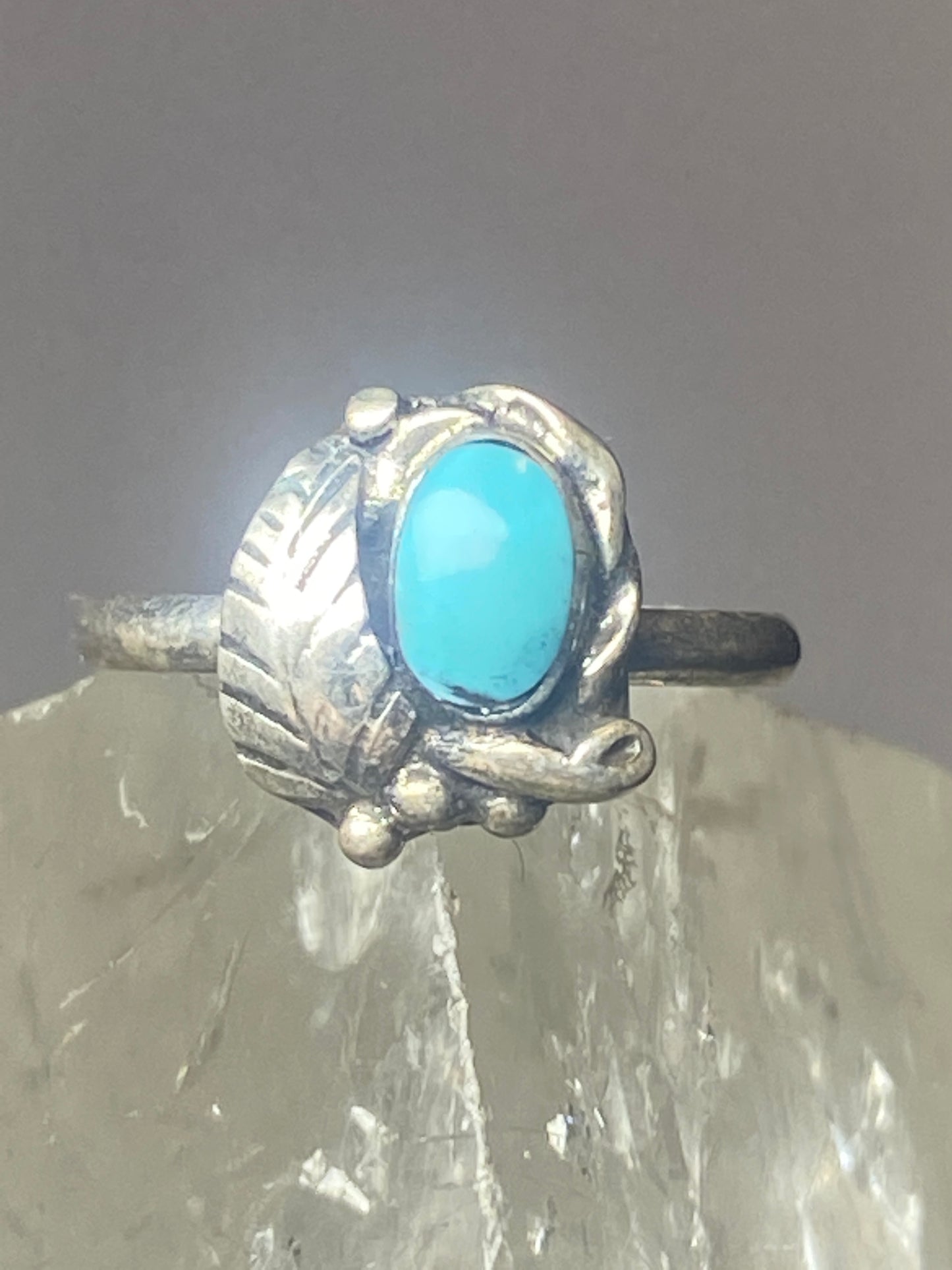 Turquoise Ring  southwest pinky sterling silver women girl kk