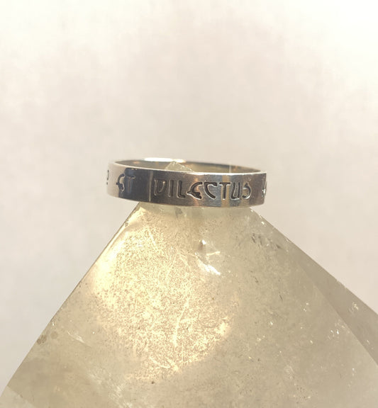 Meus Dilectus ring size 11.25  Latin band My Love My Lover  sterling silver women men