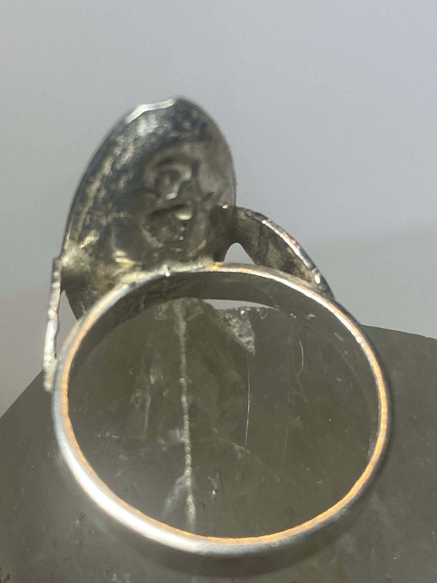 Snake goddess ring size 7.50 Minoan Mycenaean Cretan holding snales sterling silver women