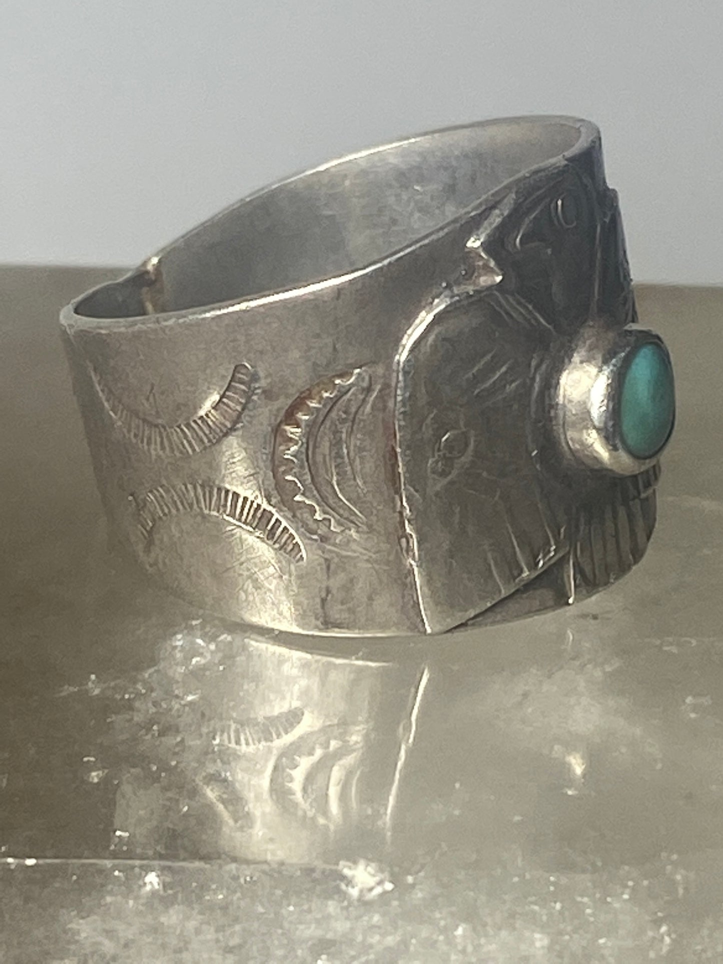 Phoenix ring size 5.25 southwest turquoise sterling silver women girls