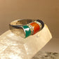 Carnelian ring size 6.25 onyx marcasites sterling silver ring women
