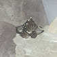 Floral ring size 5.50 leaves  band sterling silver women girls