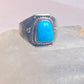Turquoise ring size 6.25 boho sterling silver women