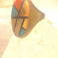 Turquoise ring size 11.75 southwest MOP spiny oyster sterling silver women men