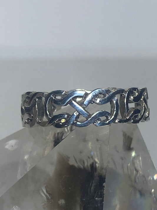 Celtic knot ring size 9.75 wedding band sterling silver men women