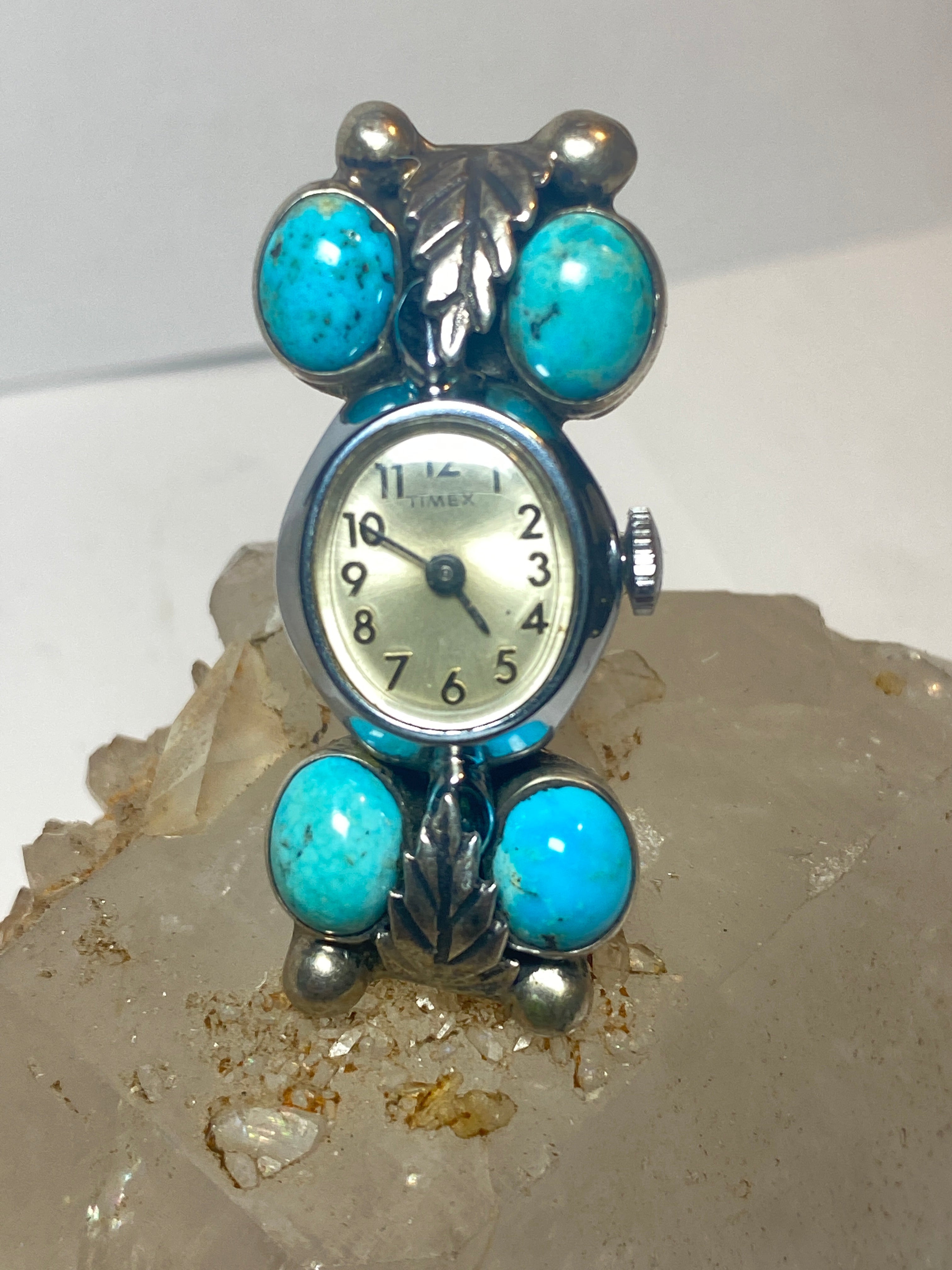 Southwest Sterling cheapest Silver and Turquoise Ladies Watch Band +