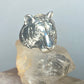 Tiger ring Big cat band sterling silver women