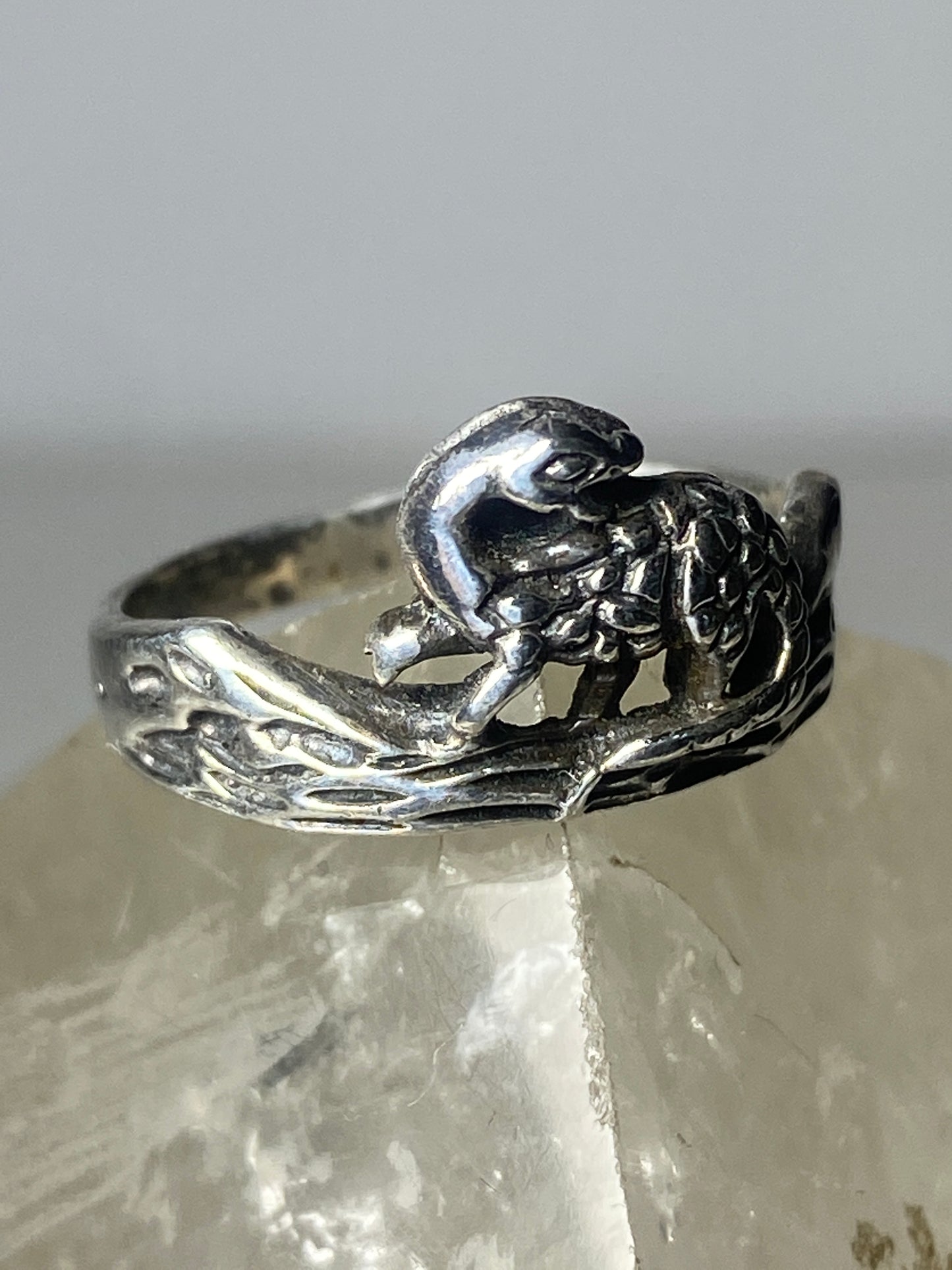 Dinosaur ring Dinosaur band sterling silver women girl