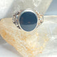Poison ring Onyx sterling silver women