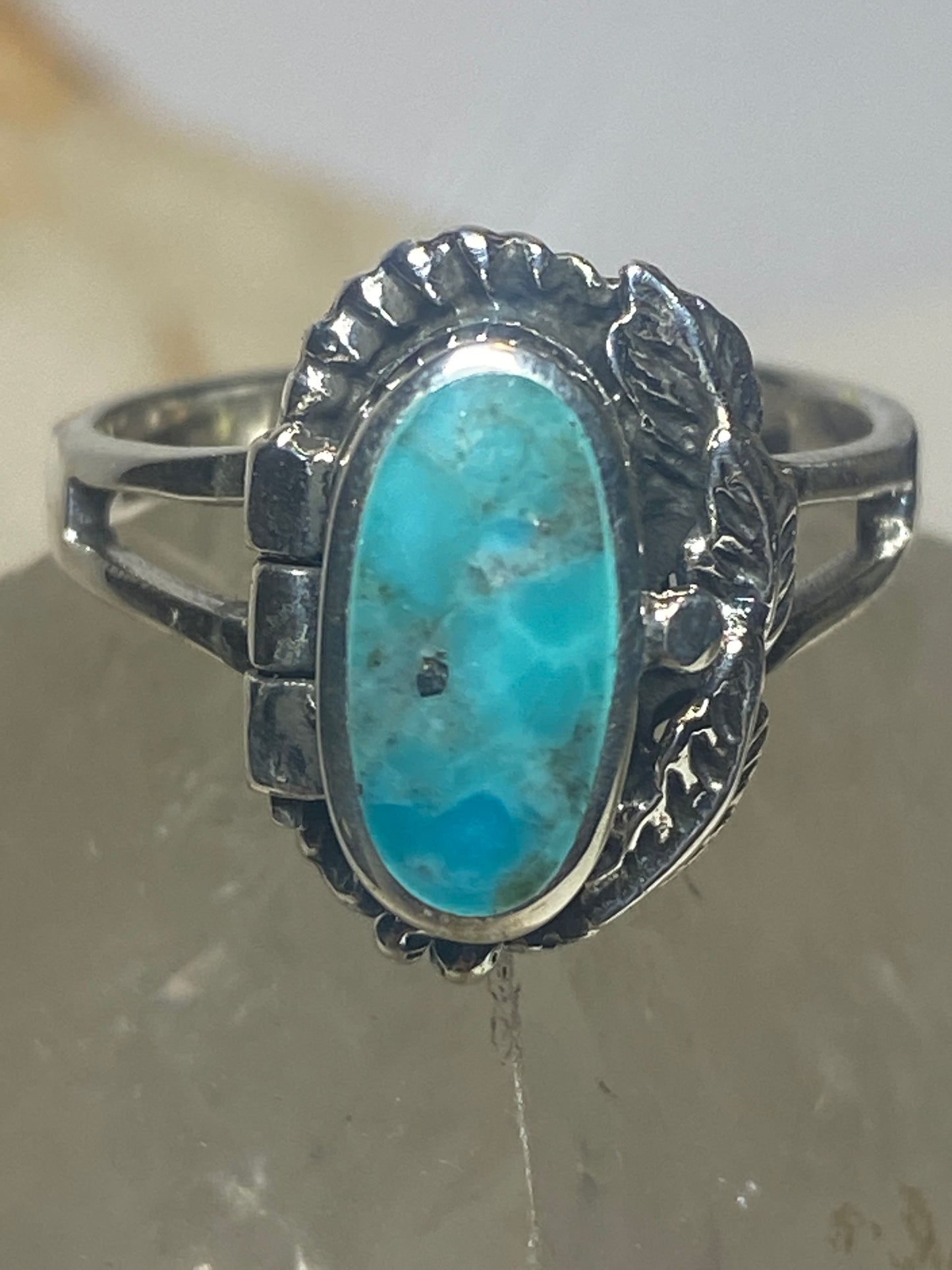 Turquoise poison ring size 7.75 sterling silver women girls